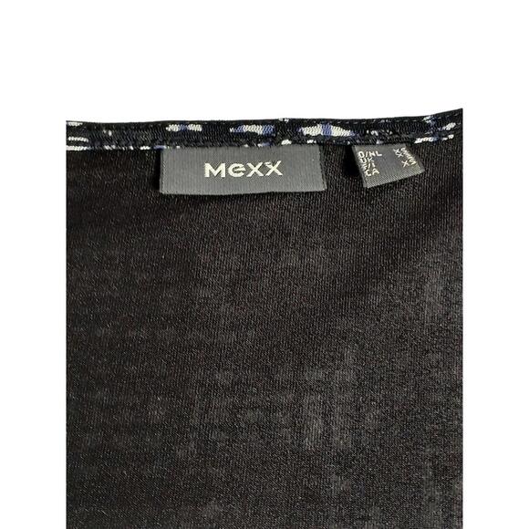 Mexx Black White Striped Faux Wrap Dress XS / Robe Mexx Rayée Noir Blanc XS - Picture 2 of 6